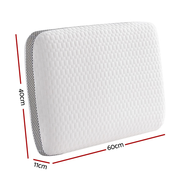 Giselle Bedding Memory Foam Pillow Side Back Front Sleeper 60 x 40 x 11cm