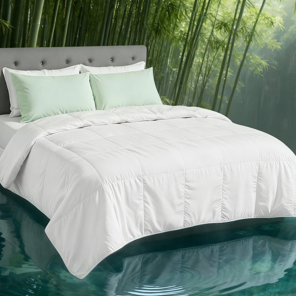 Giselle Bedding 200GSM Bamboo Microfibre Quilt Doona Duvet Double