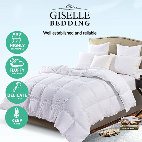 Giselle Bedding 95 / 5 Goose Feather Down 700gsm Quilt Doona Duvet Super King
