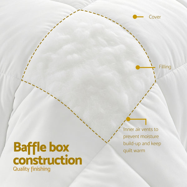 Giselle Bedding 400GSM Microfibre Quilt Doona Duvet King