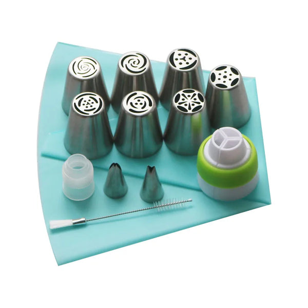7/9/11/22 Pce Russian Stainless Steel Icing Fondant Piping Nozzles Tips Cake Decoration