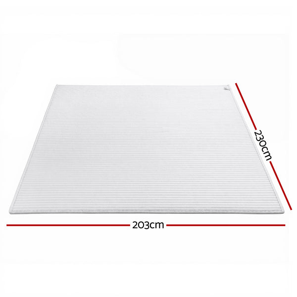 Giselle Bedding Double Sided Fleece Throw Blanket Lightweight 203 x 230cm White