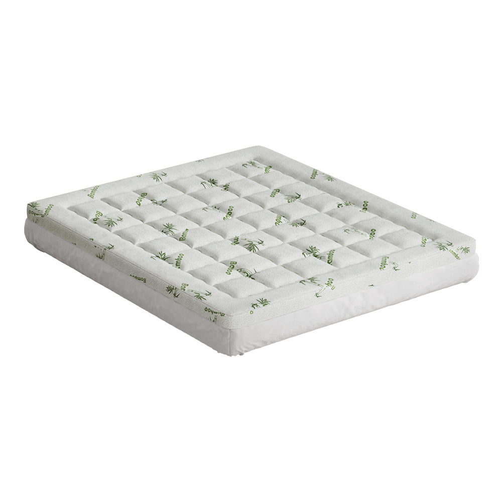 Giselle Bedding Microfibre Mattress Topper Pillowtop Bamboo 7.5cm King