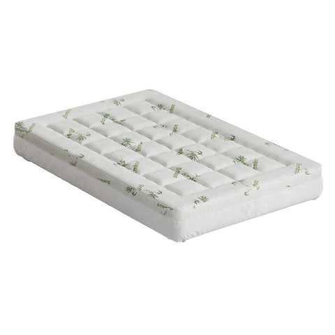 Giselle Bedding Microfibre Mattress Topper Pillowtop Bamboo 7.5cm King Single