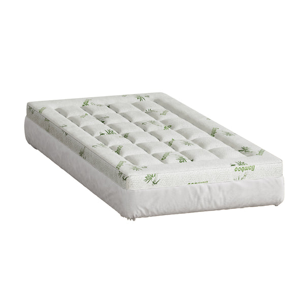 Giselle Bedding Microfibre Mattress Topper Pillowtop Bamboo 7.5cm Single