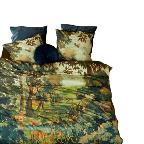 Bedding House Idyllic Botanical Landscape Green Quilt Doona Duvet Cover King