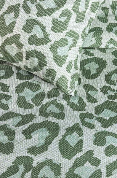 Bedding House Fabrice Animal Print Green Cotton Quilt Doona Duvet Cover King