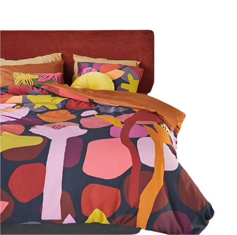 Bedding House Candy Modern Floral Cotton Sateen Quilt Cover Set King