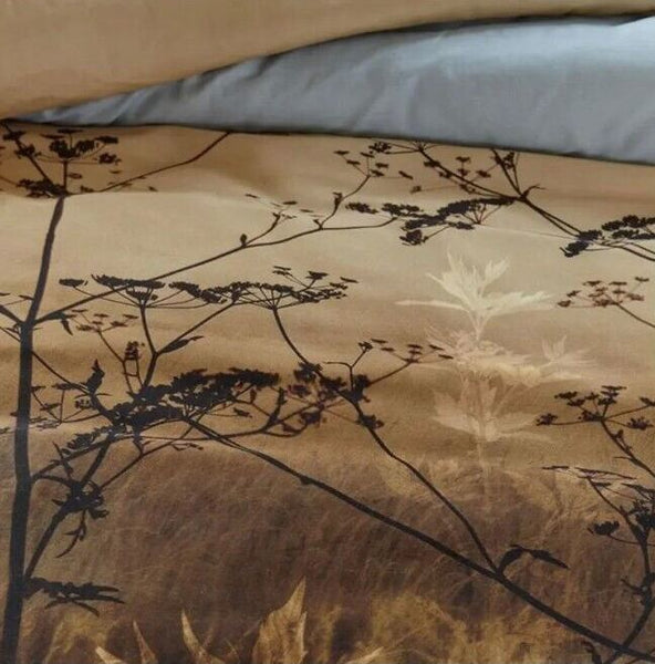 Bedding House Judy Plants Flowers Brown Quilt Doona Duvet Cover Set King