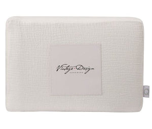 Vintage Design Homewares Hugo White Cotton Gauze Quilt Cover Set King