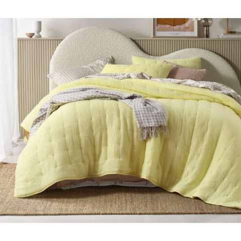 Vintage Design Homewares Hugo Cotton Bedspread Coverlet Comforter Butter Queen