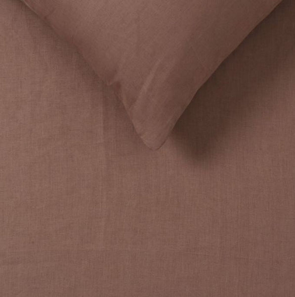 Vintage Design Homewares Hazelnut Brown Hemp Quilt Doona Duvet Cover King