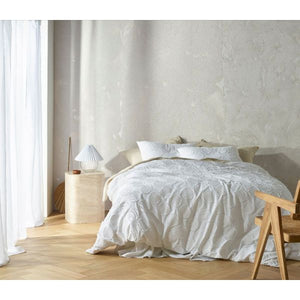Vintage Design Orion Applique Circle Quilt Doona Duvet Cover White King