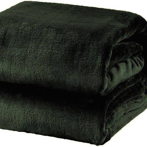 Renee Taylor Heavyweight Acrylic Mink Jade Green Blanket Throw Rug 220 x 240cm