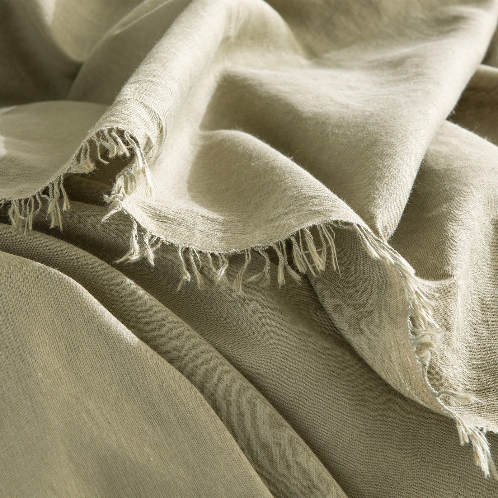 Renee Taylor Cavallo Stone Washed Linen Jade Throw 130 x 200cm