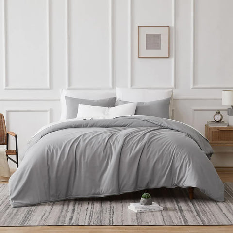 Renee Taylor 700TC Tencel Lyocell Cotton Quilt Doona Duvet Cover Dove Grey King