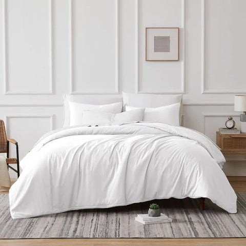 Renee Taylor 700TC Tencel Lyocell Cotton White Quilt Doona Duvet Cover Queen