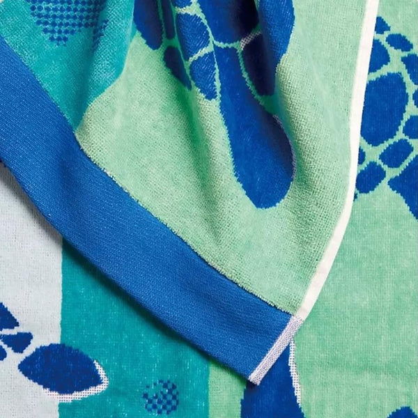 Renee Taylor 2 Pack Jacquard Velour Beach Towel 75 x 150cm Sealife Turtles