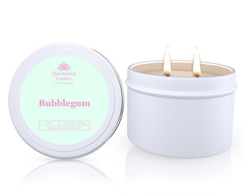Sherwood Garden Bubblegum Soy Wax Candle Tin 165g