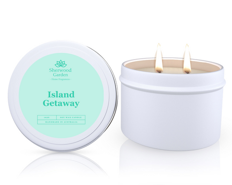 Sherwood Garden Island Getaway Soy Wax Candle Tin 165g