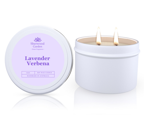 Sherwood Garden Lavender Verbena Soy Wax Candle Tin 165g
