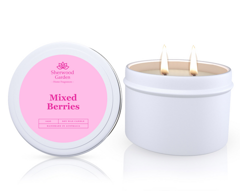 Sherwood Garden Mixed Berries Soy Wax Candle Tin 165g
