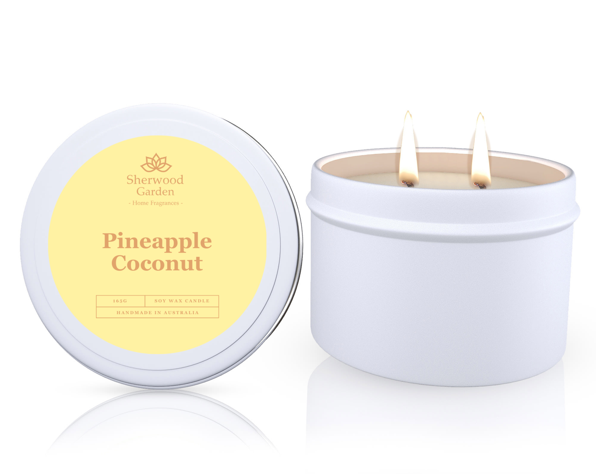 Sherwood Garden Pineapple Coconut Soy Wax Candle Tin 165g