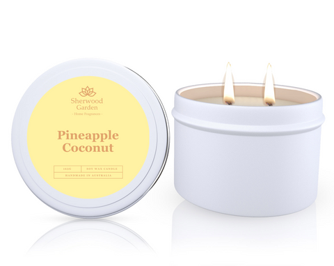 Sherwood Garden Pineapple Coconut Soy Wax Candle Tin 165g