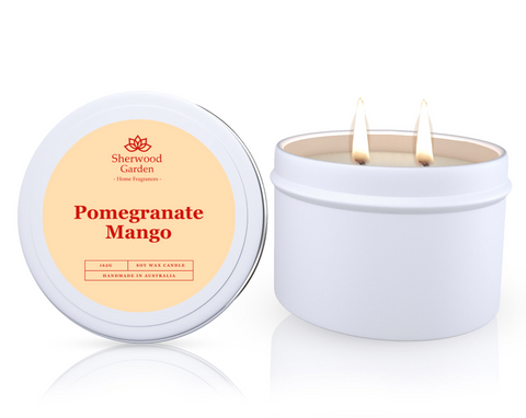 Sherwood Garden Pomegranate Mango Soy Wax Candle Tin 165g