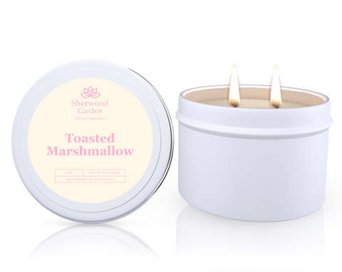 Sherwood Garden Toasted Marshmallow Soy Wax Candle Tin 165g
