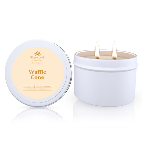 Sherwood Garden Waffle Cone Soy Wax Candle Tin 165g