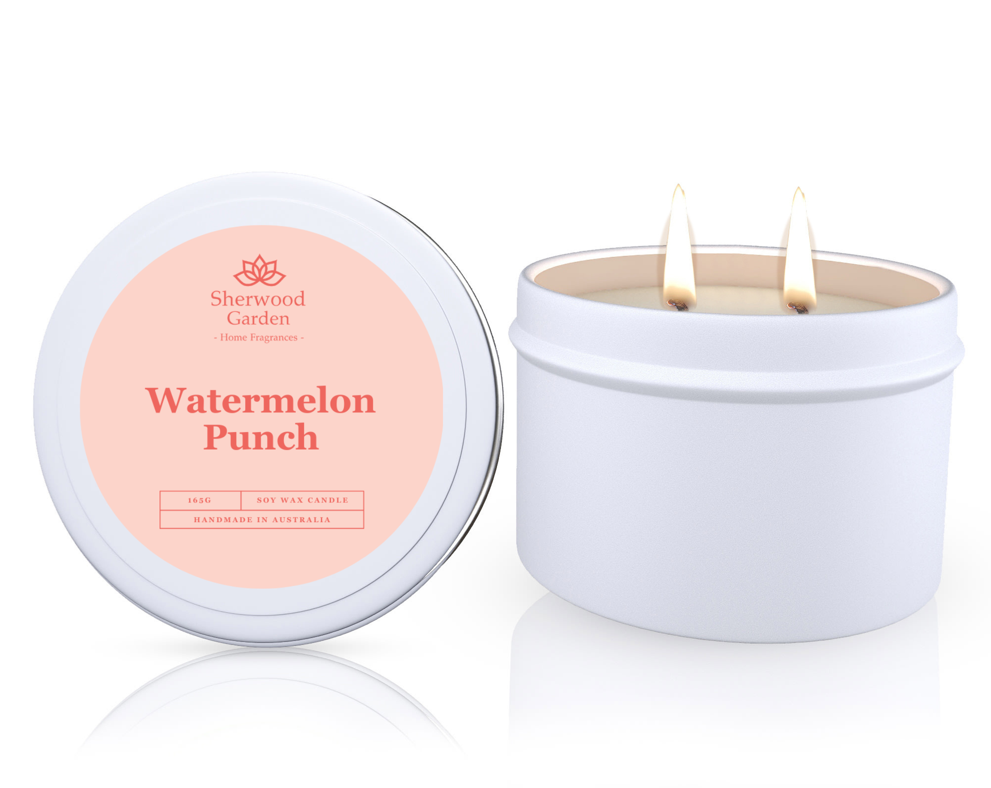 Sherwood Garden Watermelon Soy Wax Candle Tin 165g