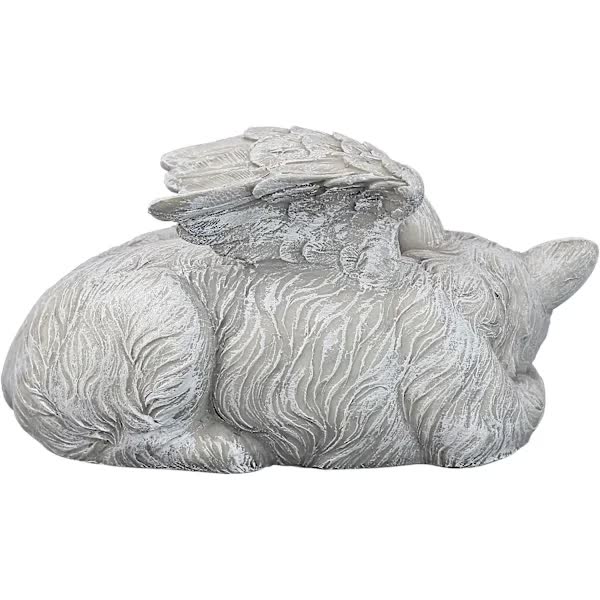 Angel Cat Pet Wings Memorial Statue Headstone Garden Ornament