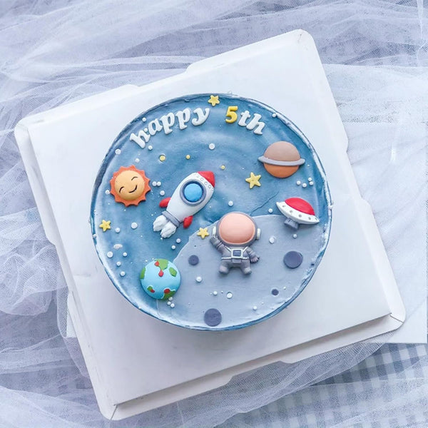 2 Pce Astronaut Rocket Space Silicone Molds Chocolate Cake Sugarcraft