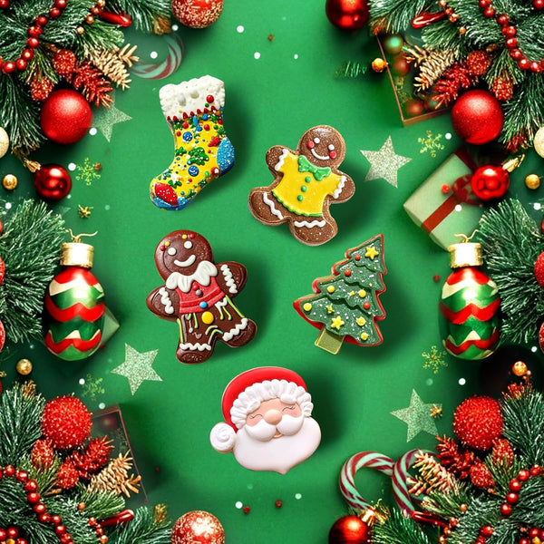 Christmas Tree Santa Snowman Reindeer Silicone Mold Chocolate Cake Baking Sugarcraft