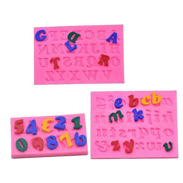 3 Pce Alphabet Letter Number Pendant Resin Mold For Epoxy Resin Jewellery Making