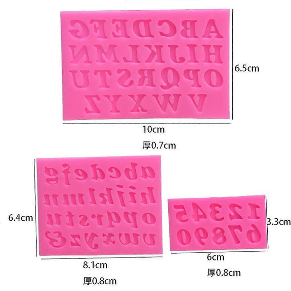 3 Pce Alphabet Letter Number Pendant Resin Mold For Epoxy Resin Jewellery Making