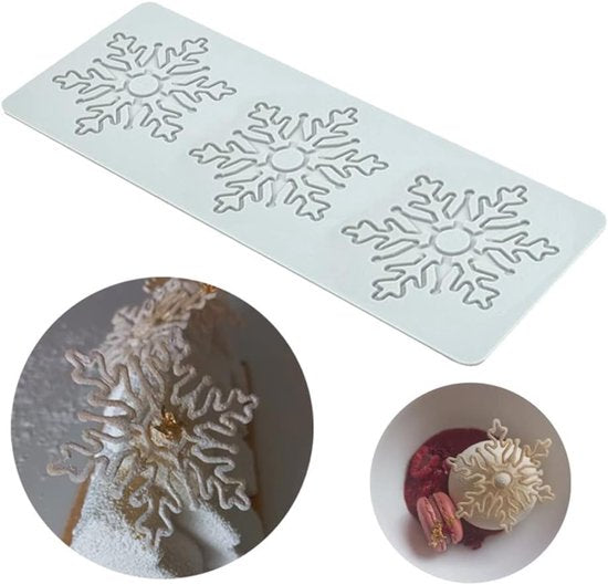 3 Pce Silicone Mold Set Maple Leaf Leaves Snowflake Baking Chocolate Fondant Icing