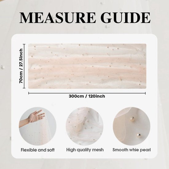 Gauze Tablerunner With Faux White Pearls 30 x 120 Inches Weddings Parties Pink