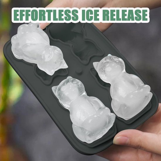 Cat Kitty Silicone Ice Cube Mold + Funnel Cute Fun Novelty