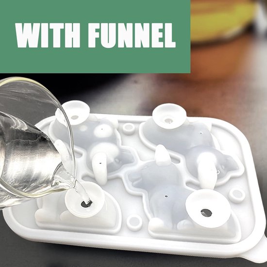 Corgi Dog Silicone Ice Cube Mold + Funnel Cute Fun Novelty