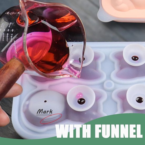 French Bulldog Frenchie Silicone Ice Cube Mold + Funnel Cute Fun Novelty