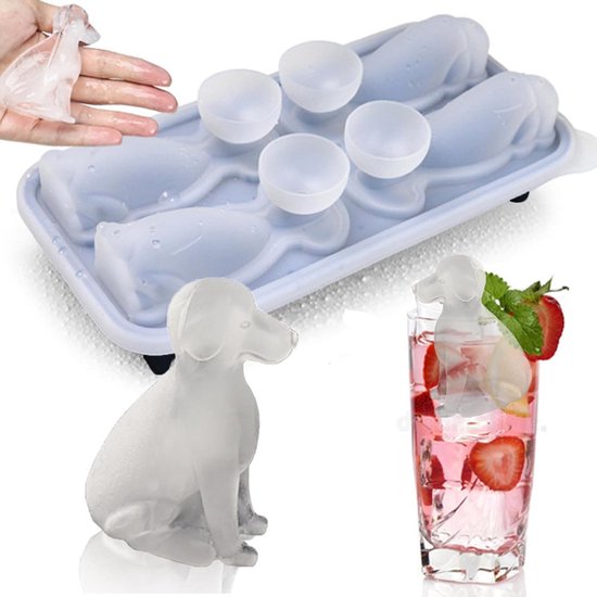 Labrador Dog Silicone Ice Cube Mold + Funnel Cute Fun Novelty