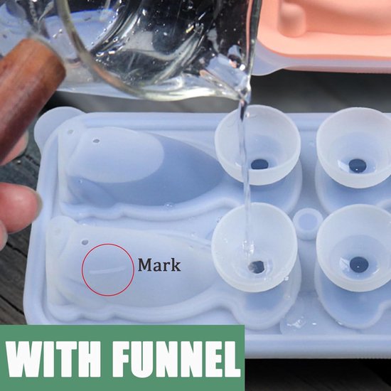 Labrador Dog Silicone Ice Cube Mold + Funnel Cute Fun Novelty