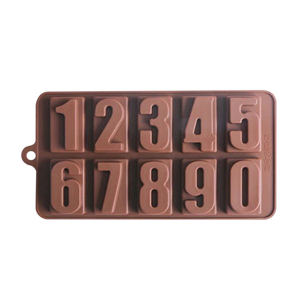 0-9 Number Numeral Silicone Mold Biscuits Cookie Candy Chocolate Cake Fondant