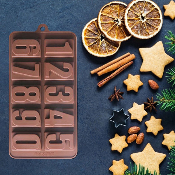 0-9 Number Numeral Silicone Mold Biscuits Cookie Candy Chocolate Cake Fondant