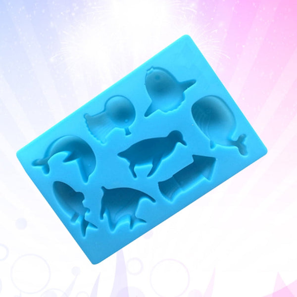 Marine Ocean Dolphin Whale Fish Silicone Mold Baking Chocolate Candy Fondant Cake