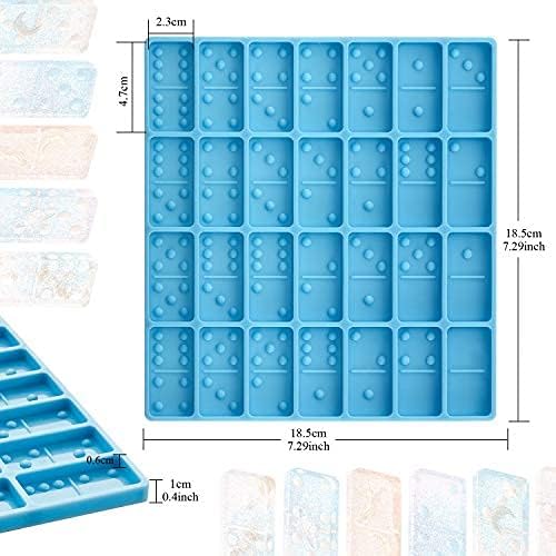 Domino Set Silicone Mold Resin Candy Clay Chocolate Cake Jewellery DIY