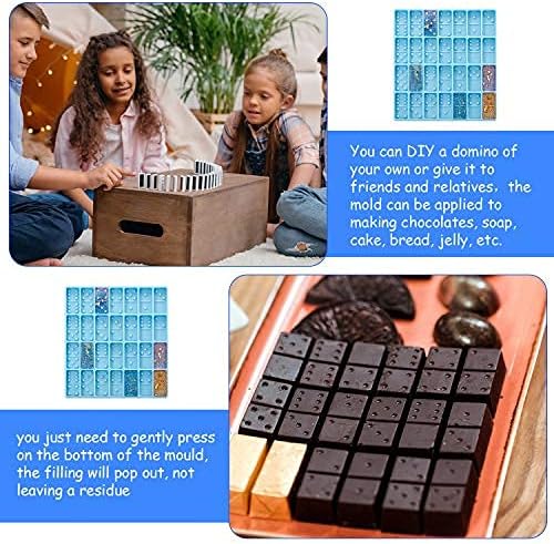 Domino Set Silicone Mold Resin Candy Clay Chocolate Cake Jewellery DIY