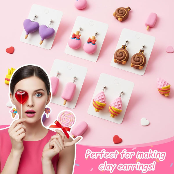 2 Pcs Sweet Ice Cream Lolly Silicone Mold Polymer Clay Jewellery Earrings DIY